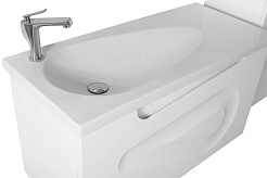 Водолей Тумба с раковиной "Арнелла Капля 100" белая, ящик – фотография-3